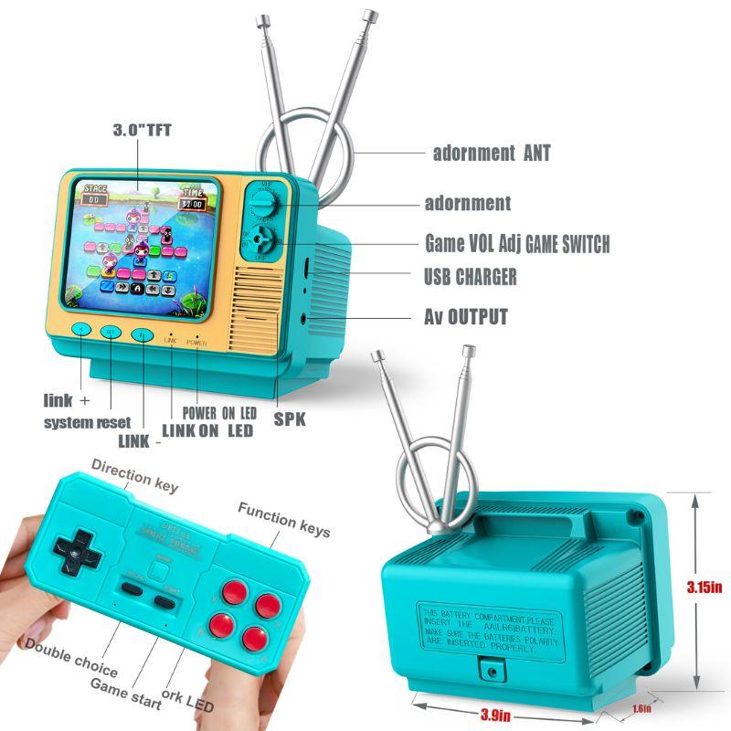 GV300S Retro Game Console – 308 Classic Games, Mini TV-Style Player