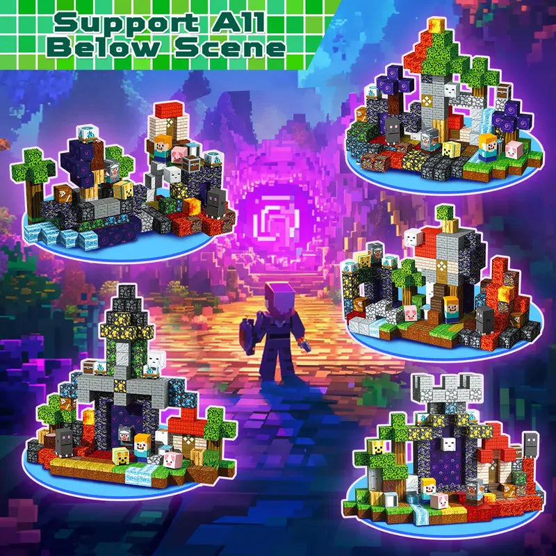 200PCS Magnetic Blocks – STEM Montessori Sensory Toy for Boys & Girls