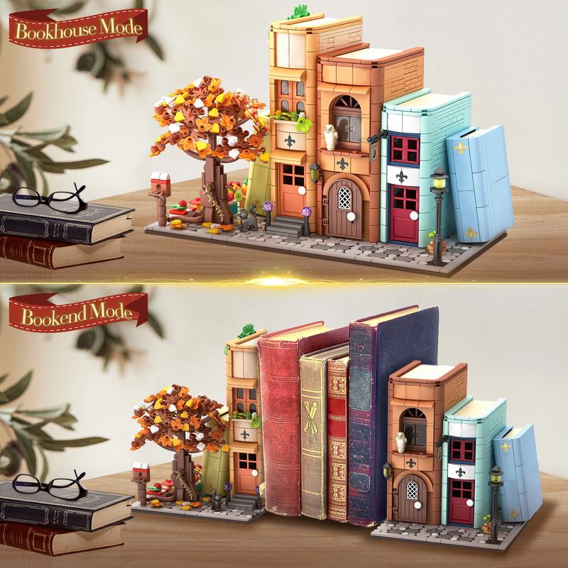 1488PCS BookNook Kit – Bookend Building Blocks & Miniature Shelf Insert