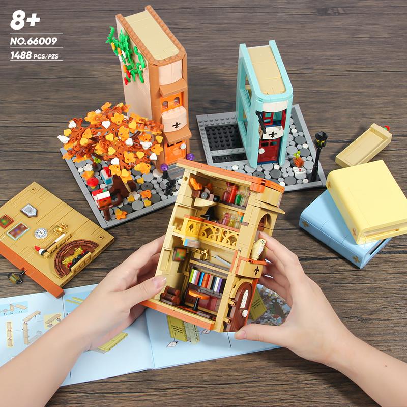 1488PCS BookNook Kit – Bookend Building Blocks & Miniature Shelf Insert