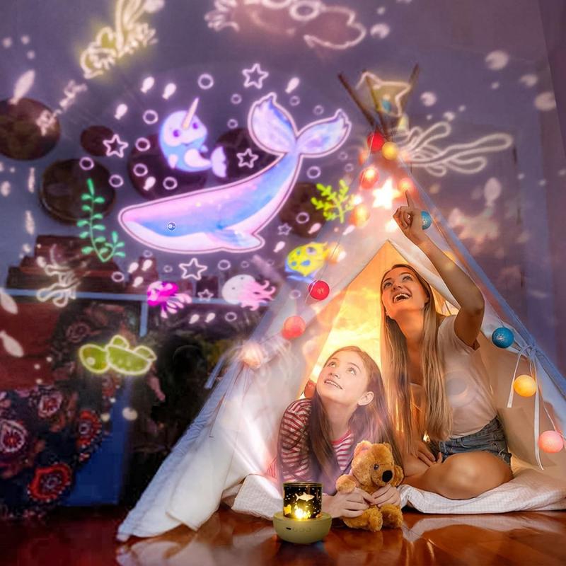 21-in-1 Galaxy Star Projector: Bluetooth Speaker, Timer & Remote for Room Decor
