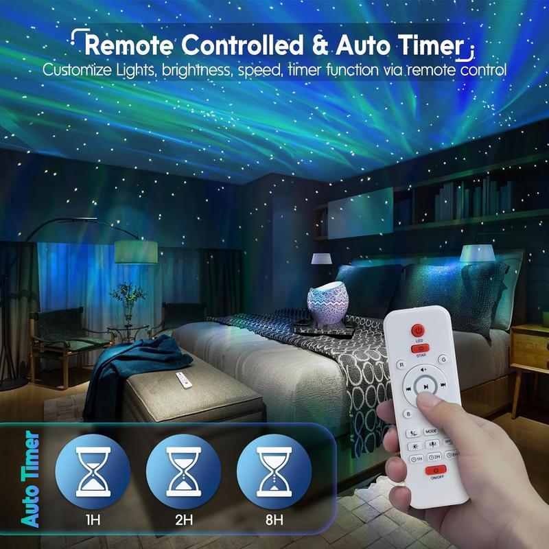 Rossetta Star Projector: Galaxy LED Lights with Remote Control & White Noise