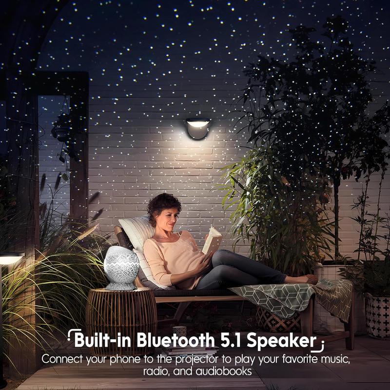 Rossetta Star Projector: Galaxy LED Lights with Remote Control & White Noise