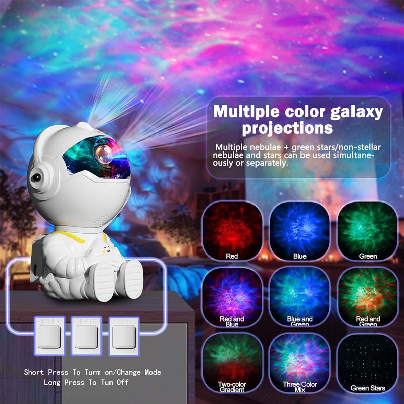 Astronaut Galaxy Projector: Nebula Star Light with Remote & Timer