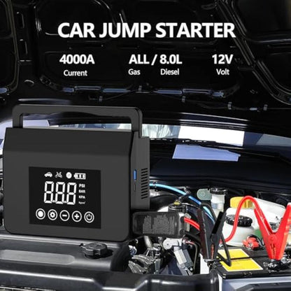 4000A Portable Car Jump Starter with Air Compressor