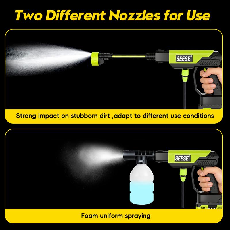 SEESE Cordless Pressure Washer – Portable Bottle Washer for Car, Home & Garden